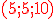 3$ \red \rm (5;5;10)
